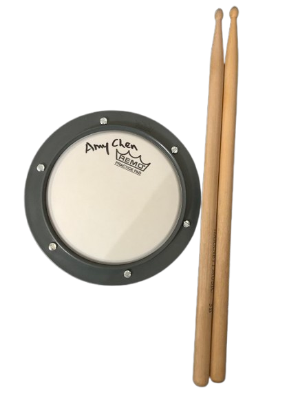 Remo tunable drum practice pad and sticks