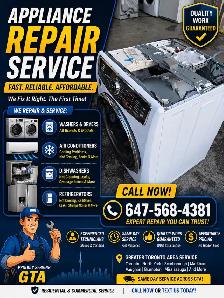 Washer repair and dryer repair