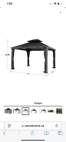 CANVAS Skyline Outdoor/Patio Aluminum Hard-Top Gazebo with Bug N - Photo 3
