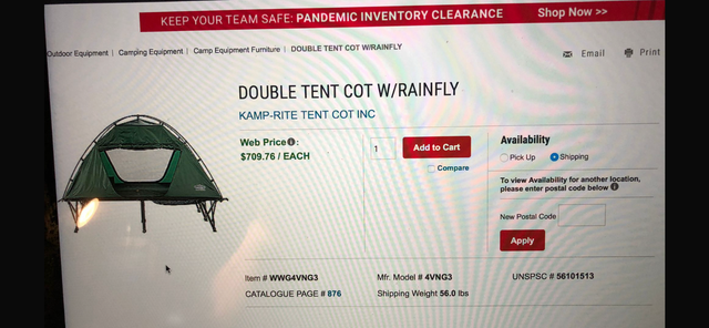 Camp Rite Tent Cot