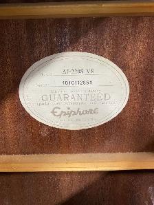 Epiphone AJ 220 VS Acoustic Guitar - Photo 5