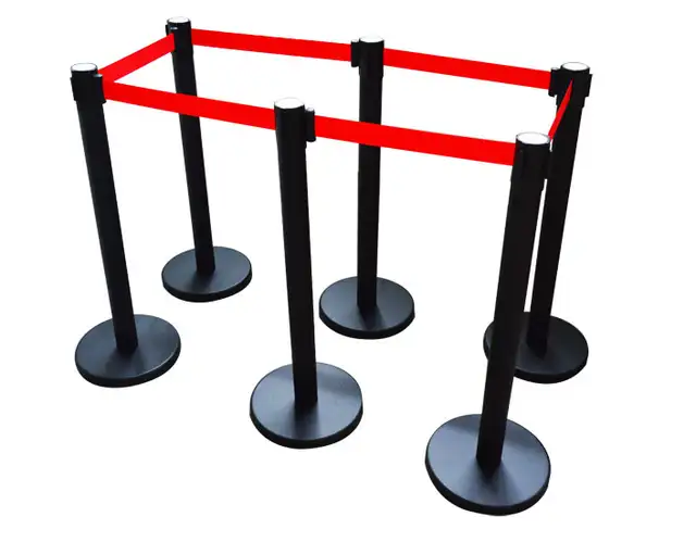 6pcs Retractable Belt Stanchion Post Queue Pole Crowd 170524