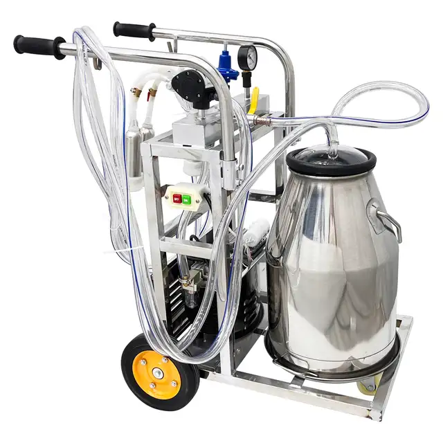 25L Oil-Free Vacuum Pump Milking Machine Cows Goats 170662