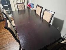 Dining table wooden with 6 chairs - Photo 3