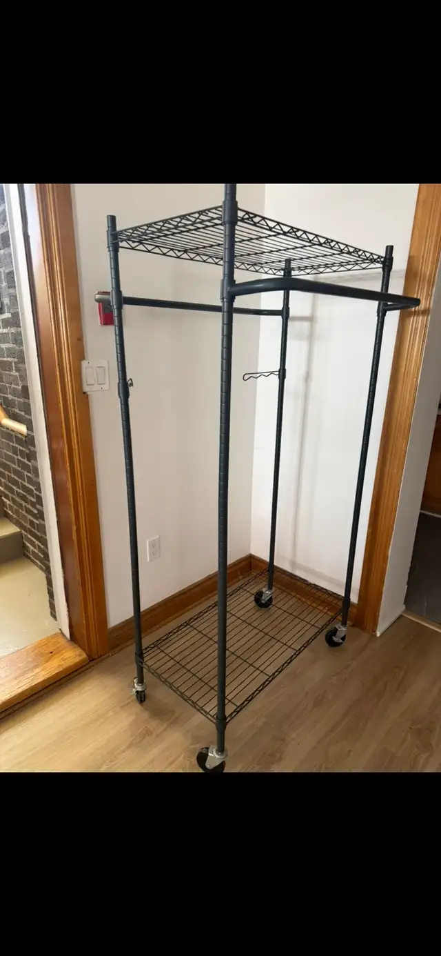 Wardroble style rack for hanging clothes