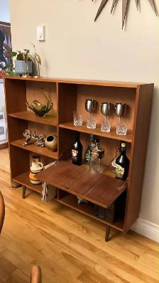 Mid century. TEAK TECK. Buffet, console, bar, bahut disques viny - Photo 4