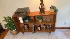 Mid century TEAK TECK. Bibliothèque, bar, table console disques - Photo 5