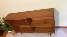 Mid century TEAK TECK. Bibliothèque, bar, table console disques - Photo 7
