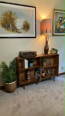 Mid century TEAK TECK. Bibliothèque, bar, table console disques - Photo 10