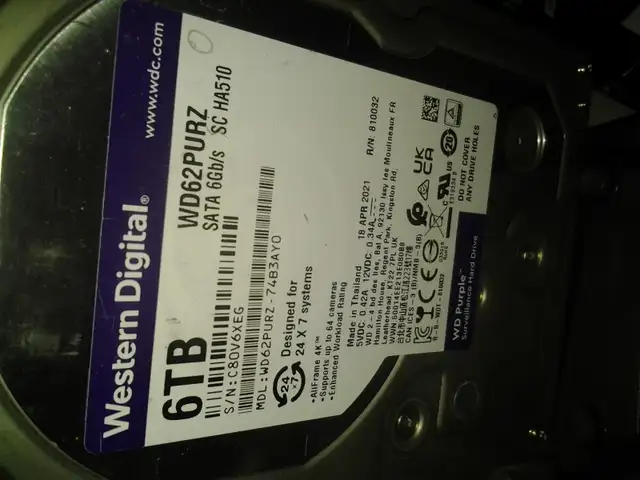 WD Purple 6tb hdd nas surveillance 5000  hd sata sas scsi 1000