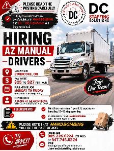 Hiring AZ Manual Drivers