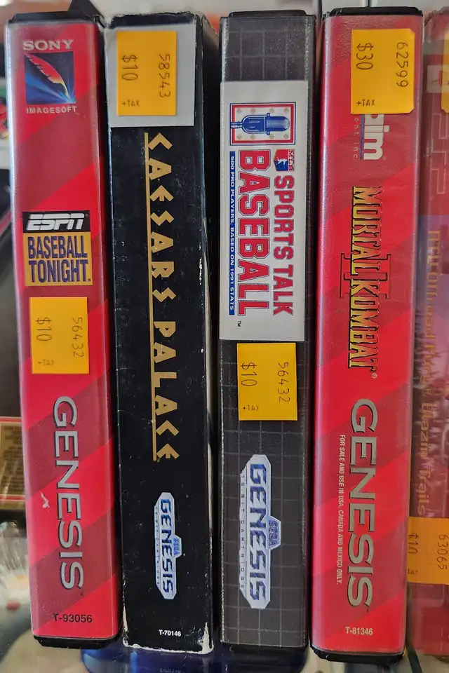 Sega Genesis Games: Mortal Kombat, Jurassic Park, Baseball..
