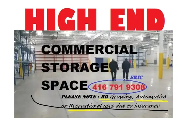 HIGH END commercial STORAGE SPACE for rent at 391Attwell.com