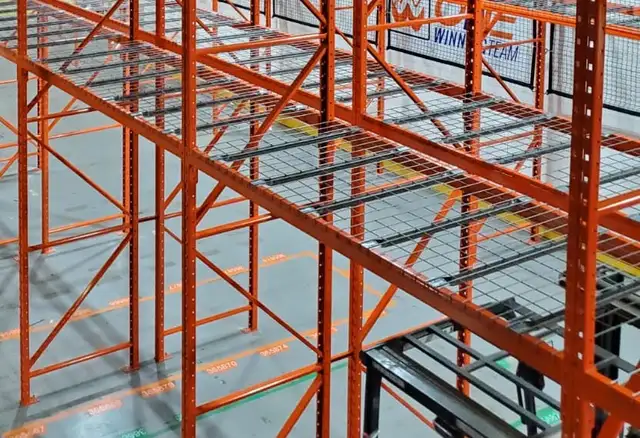 New wire mesh decking for pallet racking