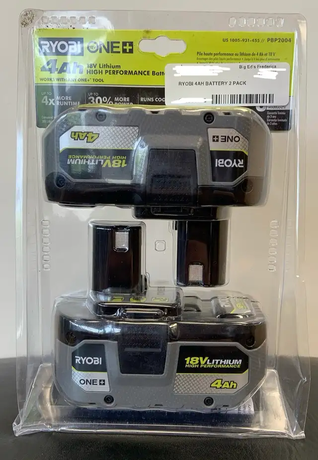 Ryobi 4Ah Battery 2 Pack