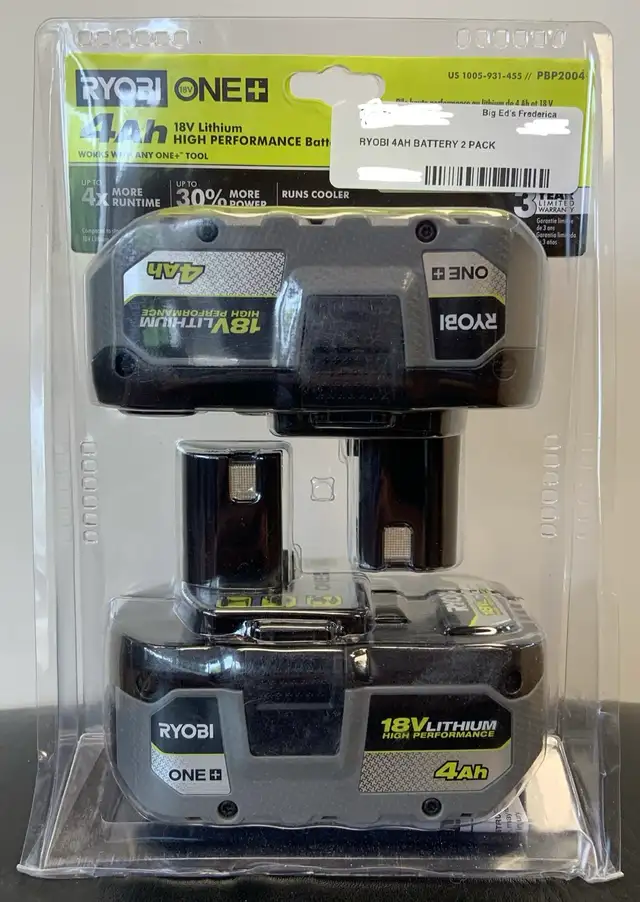 Ryobi 2pack 4Ah Batteries