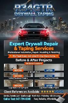 drywaller taper available for small jobs and repairs
