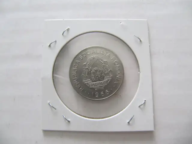 1966 Romania 1 Leu Coin