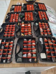 Collection de roches et minéraux