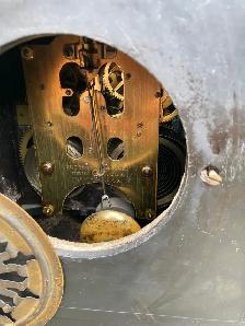 Antique Ansonia Black Mantle Clock - Photo 5