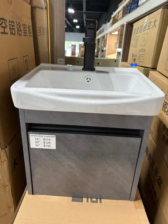 16" Vanity, including Faucet and Drain