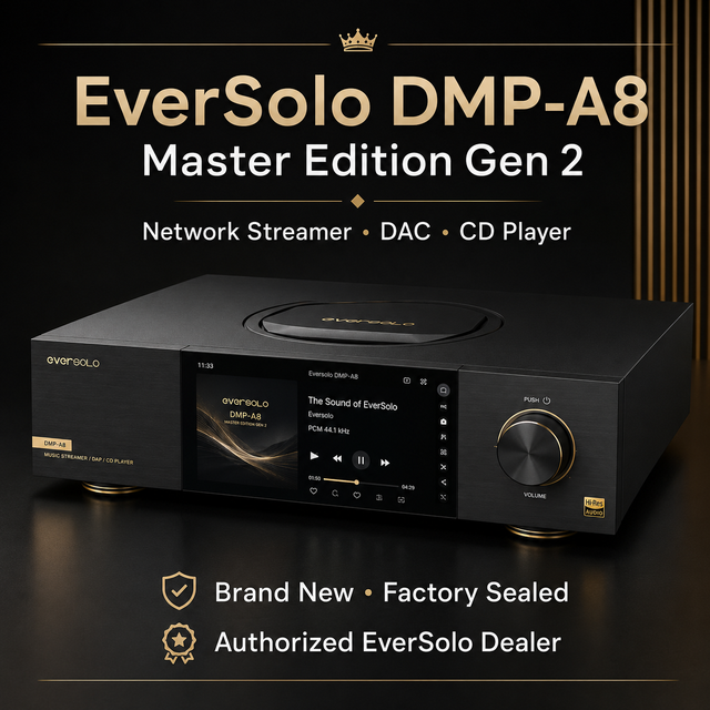 EverSolo DMP-A8 Master Edition Gen 2 Network Streamer, DAC  CD