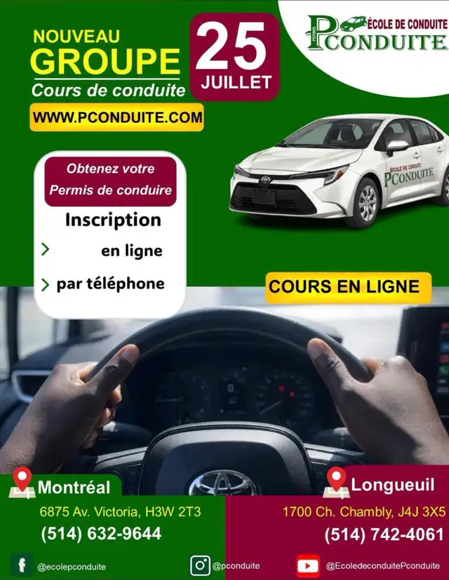 COURS DE CONDUITE