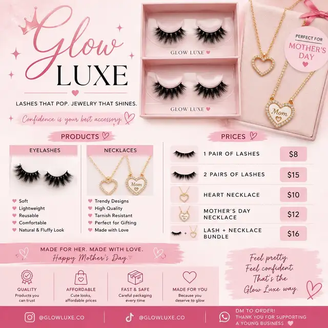 eyelashes, necklaces gifts