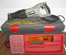 Genesis Reciprocating Saw with Tool Box and Blades