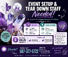 Event Setup & Tear Down Staff Needed – Kelowna Rock N' Gem Show