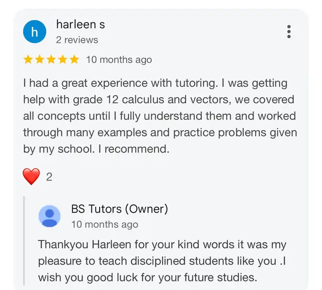 High School Math Tutoring