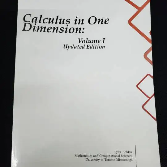 Calculus In One Dimension Volume 1 Updated Edition 14650338