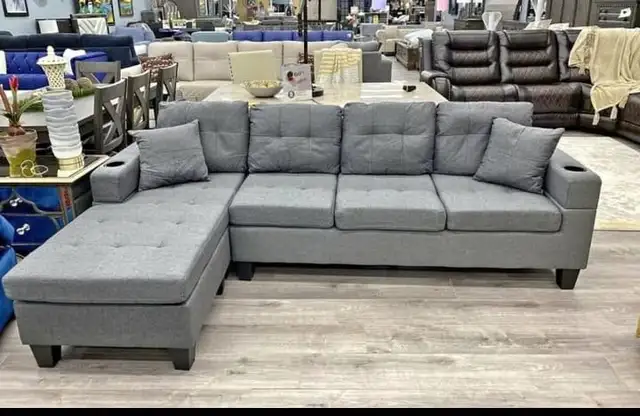L Shape 4 Seater Fabric Sectional Sofa | Free Delivery