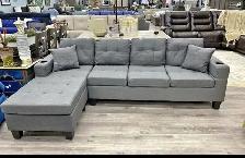 L Shape 4 Seater Fabric Sectional Sofa | Free Delivery
