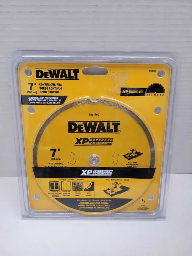Dewalt DW4760 7' Wet Tile Saw Blade NEW