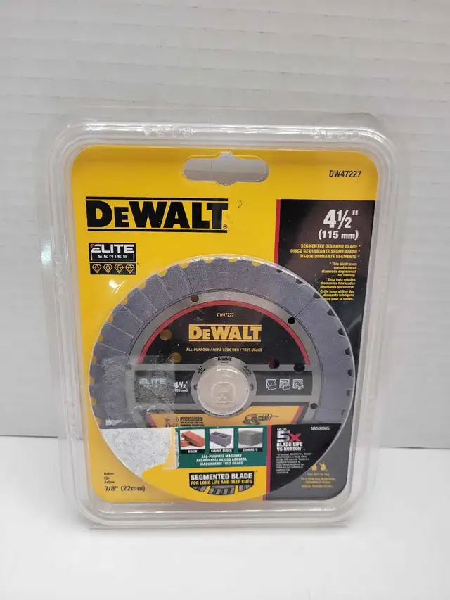 Dewalt DW47227 4 1/2' Elite Concrete Blade NEW