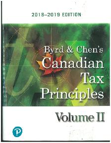Byrd & Chen's Canadian Tax Principles Volume 1   9780135235584 - Photo 2