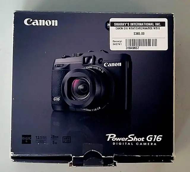 Canon PowerShot G16 Digital Camera (31849657)