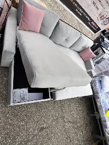 New 2 PC Sectional Sofa Bed Fabric Upholstery Velvet At Hot Sale - Photo 2