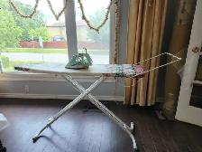 Ironing rack and iron
