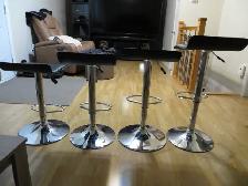 4 Black bar stools. A-1- condition for sale cash only $135.00 or - Photo 6