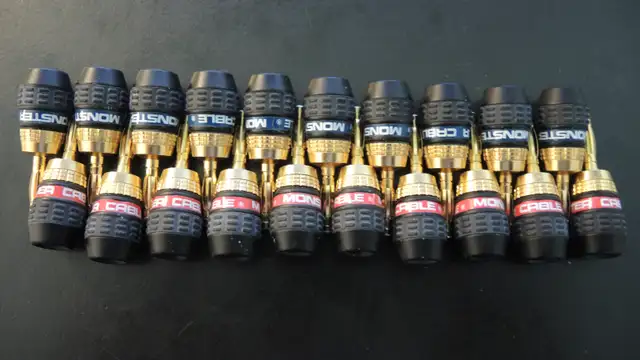 Banana Plugs for Speaker Wire with 24K Gold Contacts