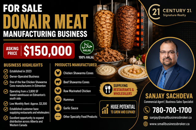 For Sale - Donair Meat Manufacturing Business