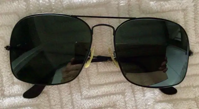 VINTAGE  B&L Ray Ban square face Aviator sunglasses 58 () 16 USA