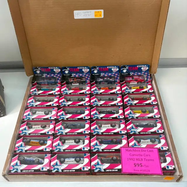Matchbox 1992 MLB Teams Diecast Corvette Car Collection