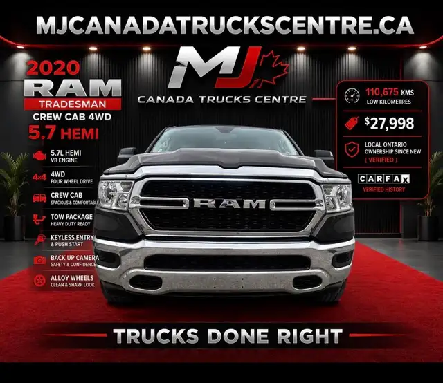 2020 Ram 1500 Tradesman 4x4 Crew Cab 5.7 Hemi - More Trucks @ MJ
