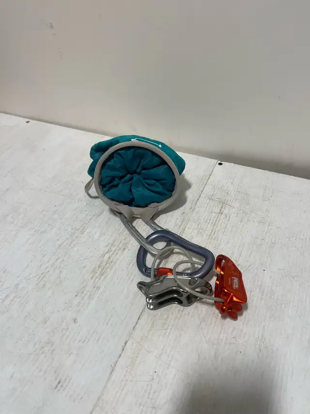 Petzl Chalk Bag and Climbing Belay Gear