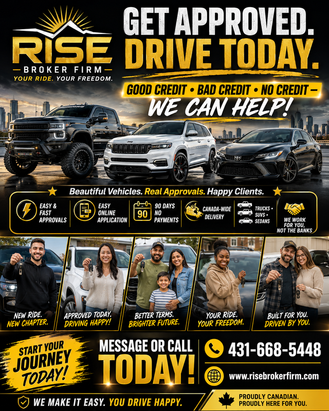 EVYERONE IS APPROVED WITH US FOR A NEW RIDE