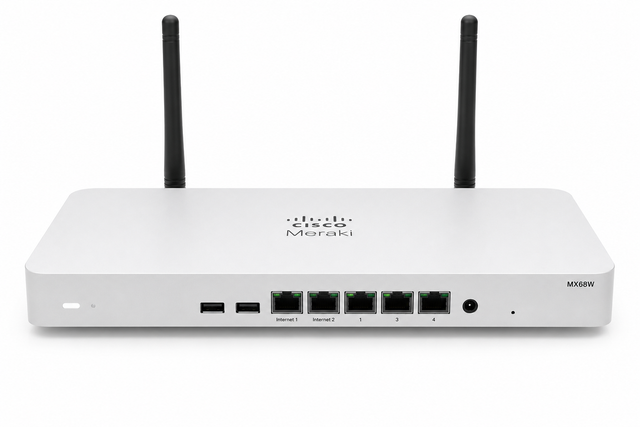 New Cisco Meraki MX68W-HW Cloud-Managed Security Appliance
