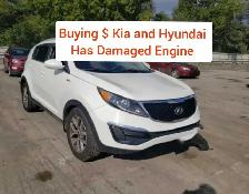 Buying : Kia and Hyundai (has  damaged engine )
